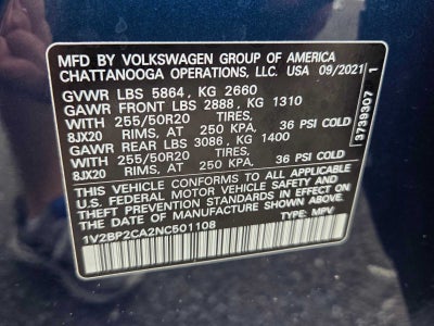 2022 Volkswagen Atlas 2.0T SEL 4MOTION