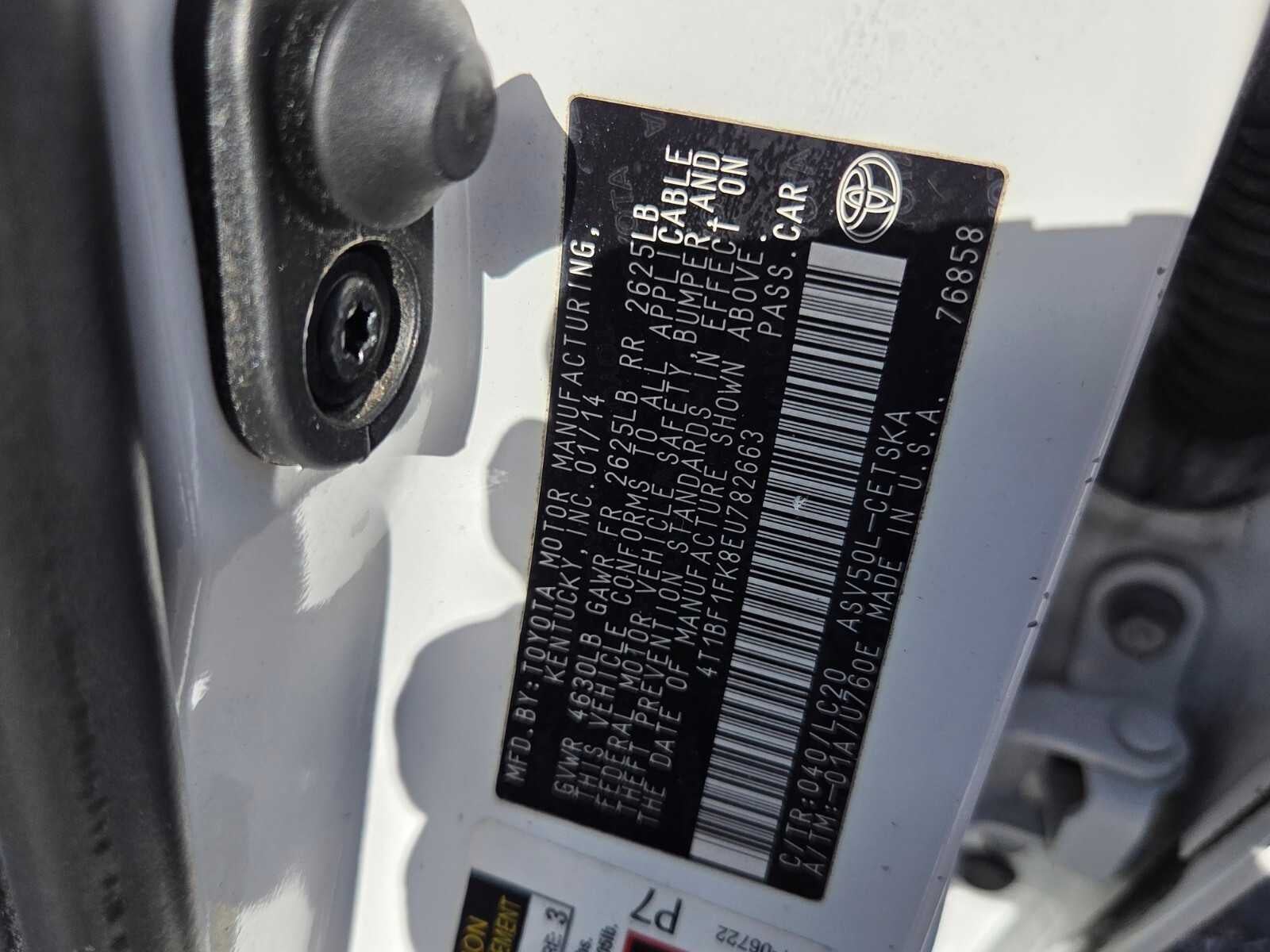 2014 Toyota Camry 4dr Sdn I4 Auto SE *Ltd Avail*