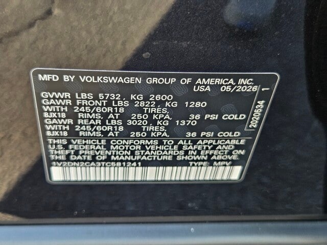 2026 Volkswagen Atlas 2.0T SE