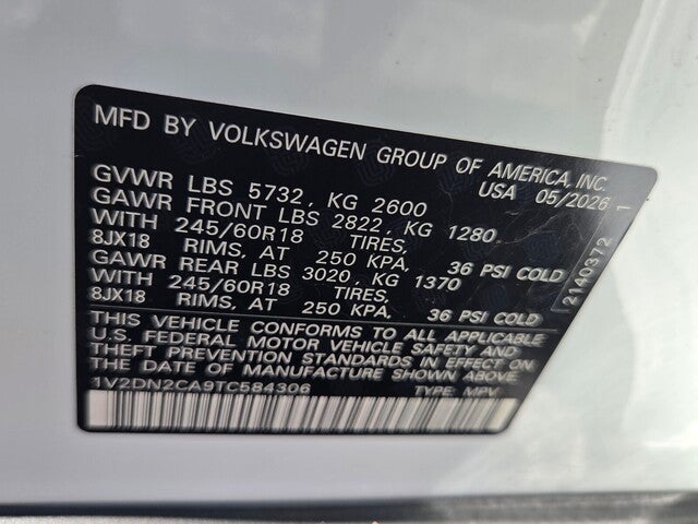 2026 Volkswagen Atlas 2.0T SE