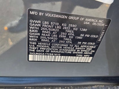 2026 Volkswagen Atlas 2.0T SE w/Technology