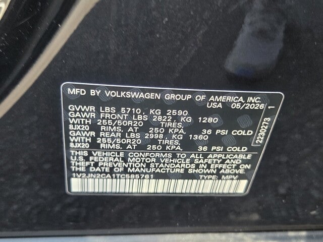 2026 Volkswagen Atlas 2.0T SE w/Technology