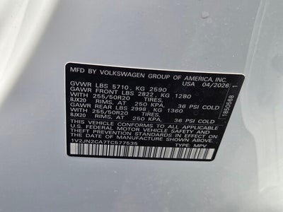 2026 Volkswagen Atlas 2.0T SE w/Technology