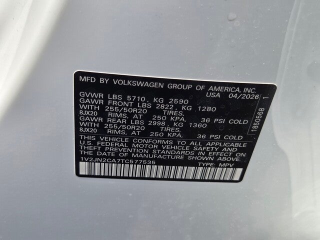 2026 Volkswagen Atlas 2.0T SE w/Technology