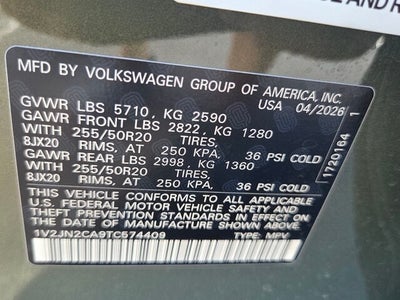 2026 Volkswagen Atlas 2.0T SE w/Technology