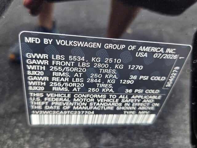2026 Volkswagen Atlas Cross Sport 2.0T SE w/Technology