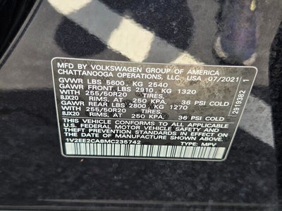 2021 Volkswagen Atlas Cross Sport 3.6L V6 SEL