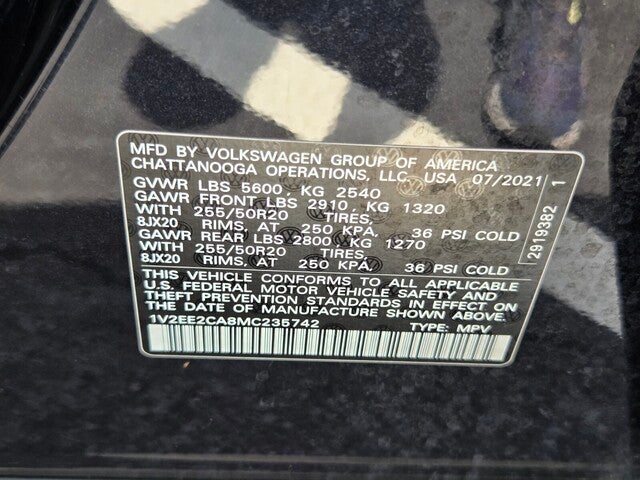 2021 Volkswagen Atlas Cross Sport 3.6L V6 SEL