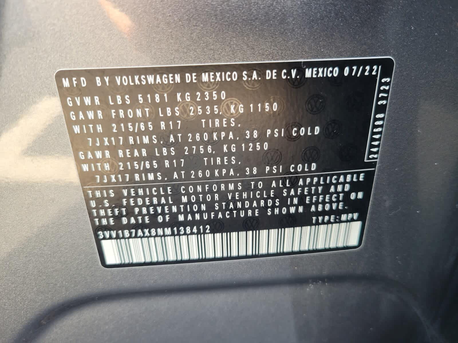 2022 Volkswagen Tiguan S