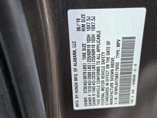 2019 Honda Odyssey EX-L w/Navi/RES
