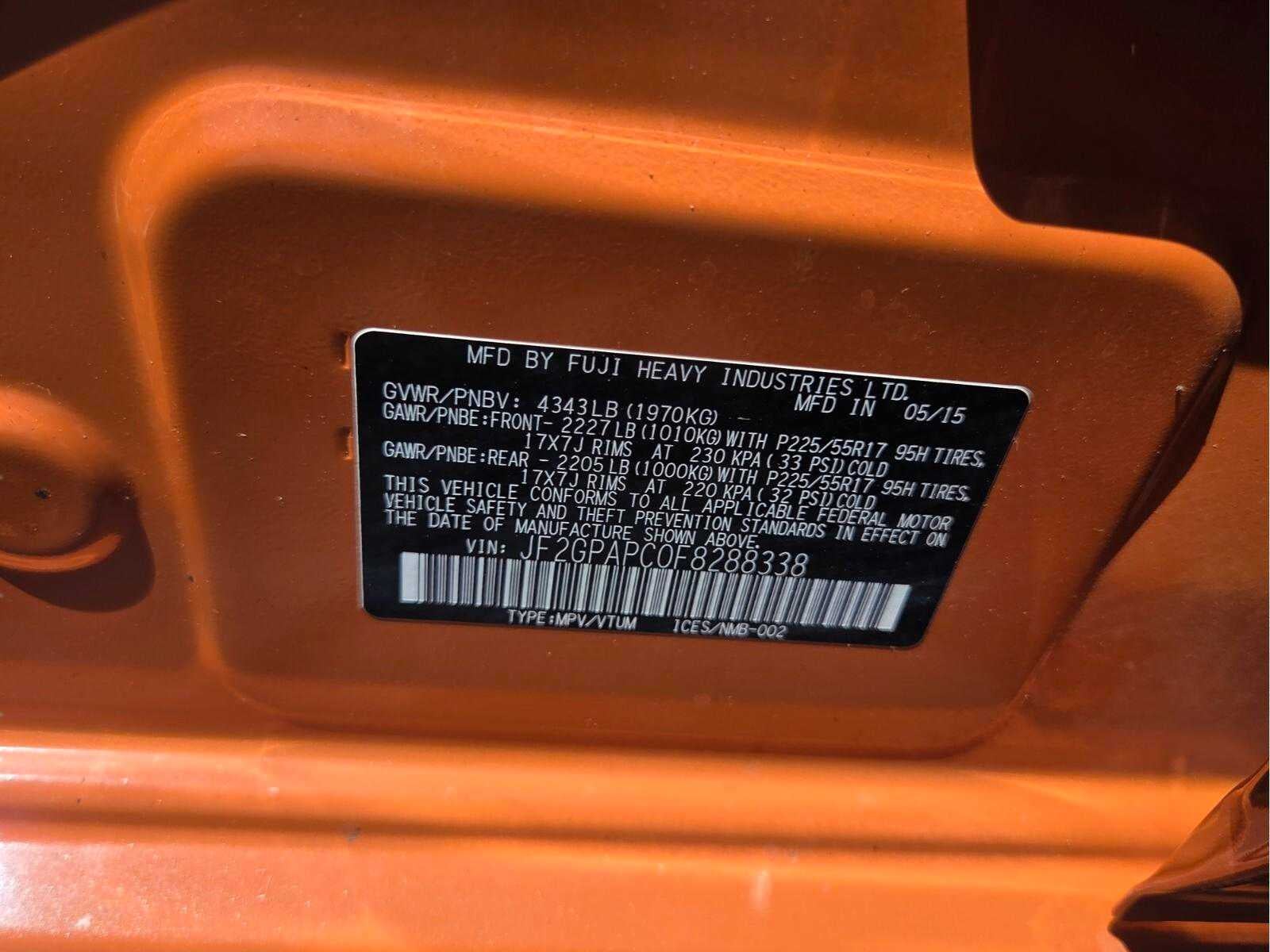 2015 Subaru XV Crosstrek Limited