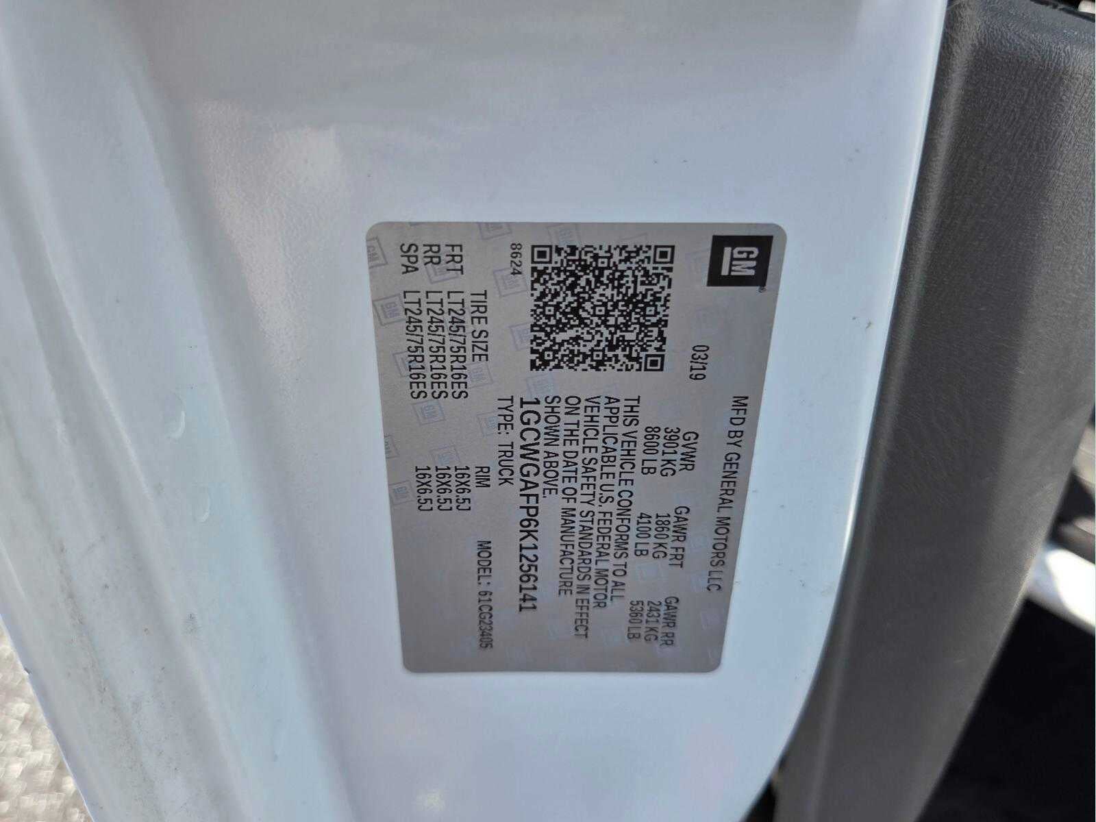 2019 Chevrolet Express Cargo Van Base