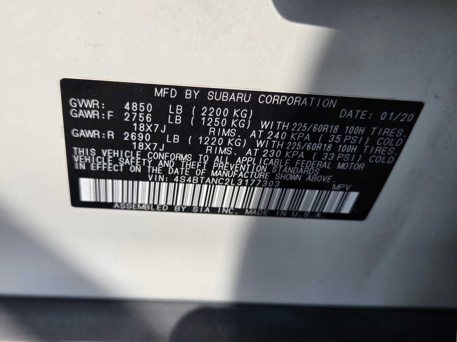2020 Subaru Outback Limited