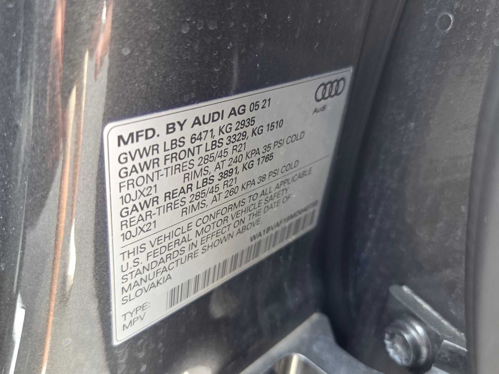 2021 Audi Q8 Premium Plus