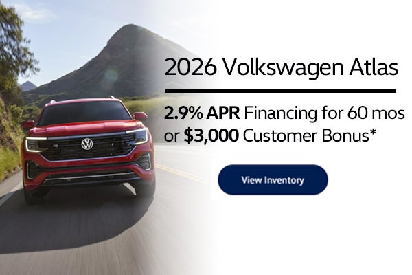 2026 VW Atlas Special APR and Customer Cash special