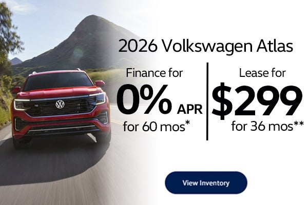2026 VW Atlas Special APR and Customer Cash special