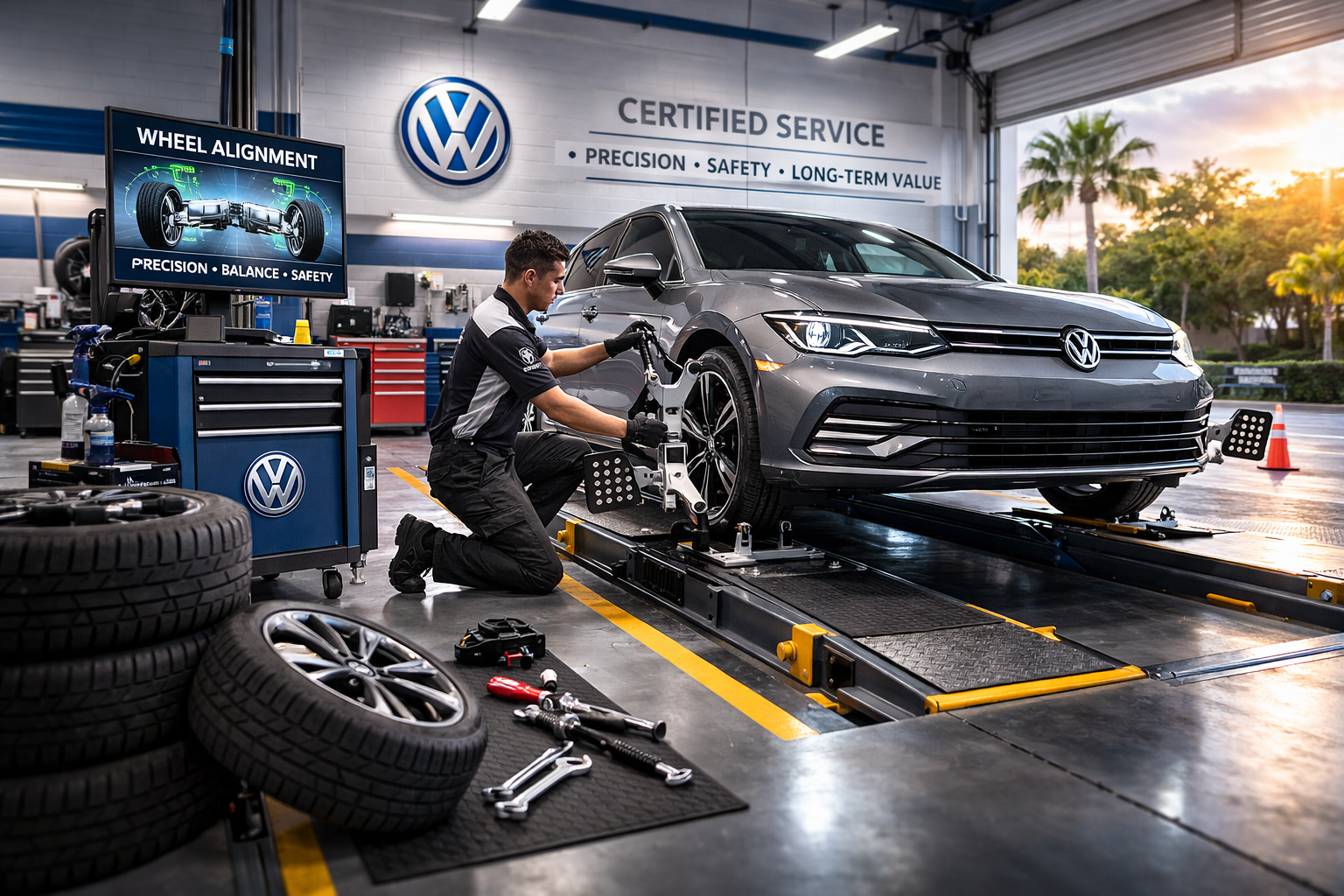 Volkswagen tire rotation and alignment service in Jacksonville FL - Tom Bush Volkswagen